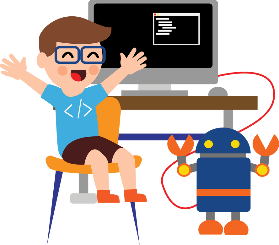 Kids learning Coding program